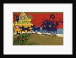 Illustration of Horse-Drawn Carriage Arriving at Inn by Anonymous
