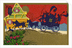 Illustration of Horse-Drawn Carriage Arriving at Inn by Anonymous