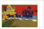 Illustration of Horse-Drawn Carriage Arriving at Inn by Anonymous