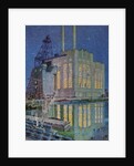 Illustration of Gould Street Gas and Electric Power Station by Robert McGill Mackall