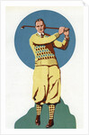 Illustration of Man Golfing by Anonymous