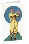 Illustration of Man Golfing by Anonymous