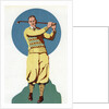 Illustration of Man Golfing by Anonymous