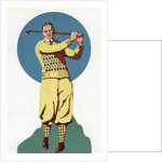 Illustration of Man Golfing by Anonymous