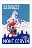Zermatt Hotel Mont-Cervin Luggage Label by Anonymous