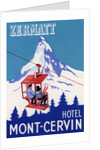 Zermatt Hotel Mont-Cervin Luggage Label by Anonymous