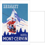 Zermatt Hotel Mont-Cervin Luggage Label by Anonymous