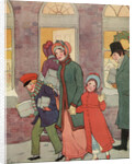 Illustration by Victorian-Era Family Carrying Packages by Anonymous