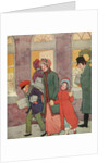 Illustration by Victorian-Era Family Carrying Packages by Anonymous