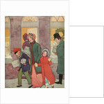 Illustration by Victorian-Era Family Carrying Packages by Anonymous