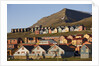 Town of Longyearbyen in Setting Midnight Sun by Anonymous