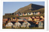 Town of Longyearbyen in Setting Midnight Sun by Anonymous