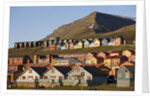 Town of Longyearbyen in Setting Midnight Sun by Anonymous