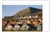 Town of Longyearbyen in Setting Midnight Sun by Anonymous