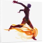 Runner and Flames by Anonymous