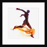 Runner and Flames by Anonymous