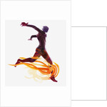 Runner and Flames by Anonymous