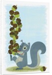 Squirrel Carrying Mound of Acorns by Anonymous