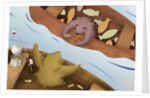 Bear Telling Exaggerated Fish Story by Anonymous