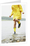 Woman Splashing in Lake by Anonymous