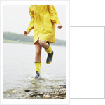 Woman Splashing in Lake by Anonymous