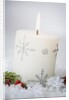 Festive Christmas Candle by Anonymous