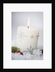 Festive Christmas Candle by Anonymous
