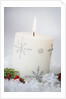 Festive Christmas Candle by Anonymous