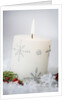 Festive Christmas Candle by Anonymous