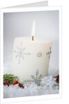 Festive Christmas Candle by Anonymous