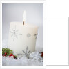 Festive Christmas Candle by Anonymous