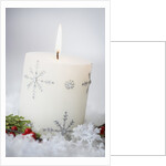 Festive Christmas Candle by Anonymous