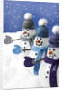Snowmen in a Row by Anonymous