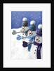 Snowmen in a Row by Anonymous