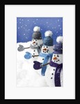 Snowmen in a Row by Anonymous
