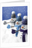 Snowmen in a Row by Anonymous