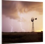Lightning Striking Amid Farmland by Anonymous