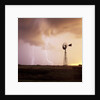 Lightning Striking Amid Farmland by Anonymous