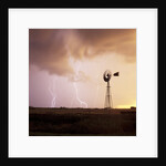 Lightning Striking Amid Farmland by Anonymous
