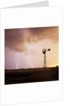 Lightning Striking Amid Farmland by Anonymous