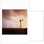 Lightning Striking Amid Farmland by Anonymous