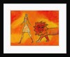 Woman Walking with a Lion by Anonymous
