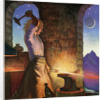 Illustration of Siegfried Forging His Sword by Peter Hurd