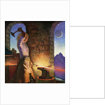 Illustration of Siegfried Forging His Sword by Peter Hurd