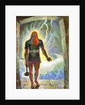 Illustration of Thor with His Hammer by Peter Hurd