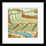 Illustration of Dam on Colorado River in California by C.H. DeWitt