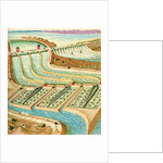 Illustration of Dam on Colorado River in California by C.H. DeWitt