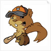Squirrel Baseball Player by Anonymous