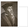 Engraved portrait of John Calvin by Anonymous