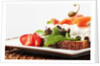 Open faced salmon and cottage cheese sandwich by Anonymous